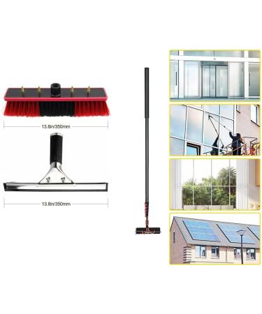 Window Wiper Cleaner Bright Tool with Water Spray Household Cleaner Kit High Window Glass Cleaning Brush Rotatable Brush Head 7.2M(24FT) - Buy Online on GoSupps.com