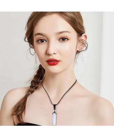 XIANNVXI Clear Quartz Healing Crystal Necklace - Adjustable Rope Reiki Jewelry for Men and Women - Buy Online on GoSupps.com