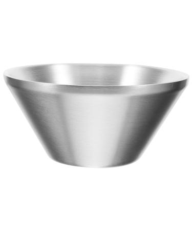 FRCOLOR shaving bowl made of stainless steel stainless steel bowls stainless steel bowl shaving soap cup made of metal rim shaving cup grooming supplies tool shaving bowl for men shaving bowls beard