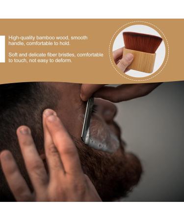 1pc Loose Brush with Wooden Handle Salon Neck Brush Barber Neck Brush Barber Face Cleaning Brush Beard Brush Barber Hair Duster Face Duster Modify Hair Salon Supplies Bamboo - Buy Online on GoSupps.com