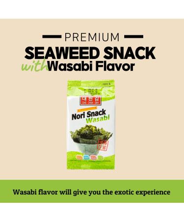 Daechun(Choi's1) Wasabi Seaweed Snacks 20 Pack - Vegan, Keto, Gluten Free - Product of Korea - Buy Online on GoSupps.com