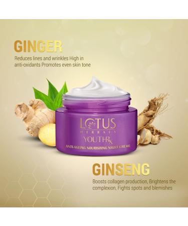 Lotus Herbals Youthrx Anti-Ageing Nourishing Night Creme (50g) - Revitalize & Nourish Your Skin | Shop Internationally - Buy Online on GoSupps.com