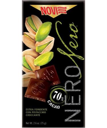  Italian Gourmet E.R. Novi Nero Pistacchio Pack of 20 extra dark chocolates with crunchy pistachios 70% cocoa 75g + Italian Gourmet Polpa di Pomodoro 400g box - Buy Online on GoSupps.com
