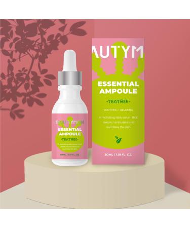 Essential Ampoule Facial Soothing Moisturizer | Korean Skin Care for Irritated & Uneven Skin Tone | 30ml Teatree - Buy Online on GoSupps.com
