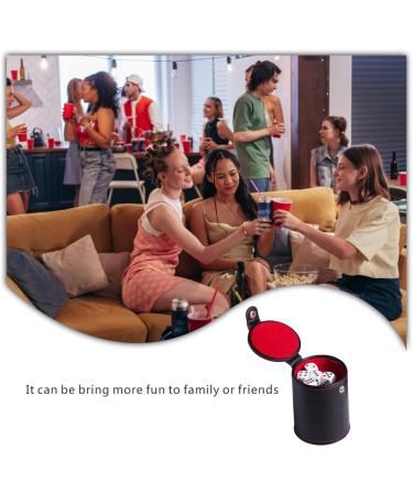 PU Leather Dice Cup with Fashion Felt Lining - Quiet Dice Shaker for Fun with Friends and Family | Dice Storage Tool for Parties - Buy Online on GoSupps.com