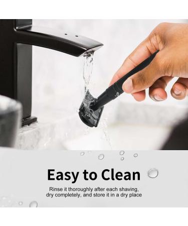 Matte Black Double Edge Safety Razor + 10 Platinum Coated Blades | Men's Single Blade Shaving Razor | Travel Essential for Women | Reusable - Buy Online on GoSupps.com