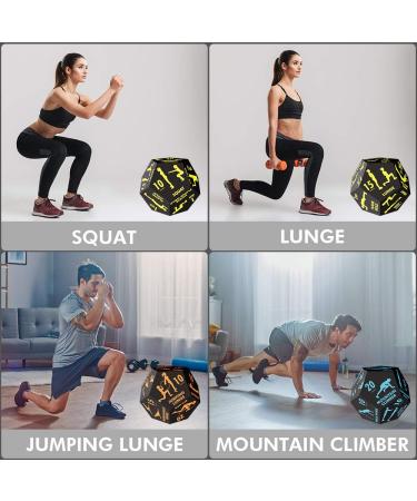 Exercise Dice for Home Fitness Workouts - 12-Sided Cardio Movement Dice Set with Illustration Booklet (3pcs) - Buy Online on GoSupps.com