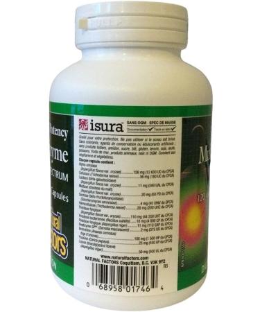 Natural Factors Multi Enzyme Full Spectrum 120 Capsules - Buy Online on GoSupps.com