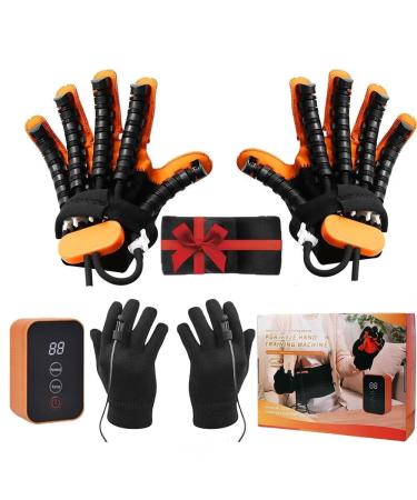 (Left+Right) Rehabilitation Robot Gloves Stroke Hand Therapy Equipment for Finger and Hand Function Dysfunction Stroke Hemiplegia Hand Robotic Gloves Hand Rehab Glove Hand Stroke Recovery Equipment. Left+Right - Size M
