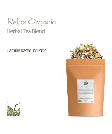Organic Chamomile Herbal Tea - Relaxation & Stress Relief - 200g Loose Leaf Blend - Buy Online on GoSupps.com