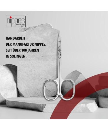 nippes Solingen Cuticle Scissors with Curved Tip for Left-Handed Users Nickel-Plated 9 cm with Clasp Straw and Hardened Tip Pedicure and Manicure for Removing Unnecessary Cuticles - Buy Online on GoSupps.com