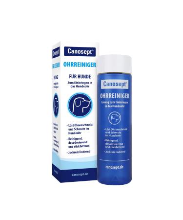 Canosept ear cleaner for dogs 125ml - solution for ear care & dog ears from the ears & solve dirt and natural residues in the dog ear - ear drops for dogs - dog ears inflammation ear cleaner 125ml