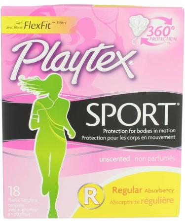 Playtex Sport Regular Unscented Tampons - Pack of 18 - Buy Online on GoSupps.com