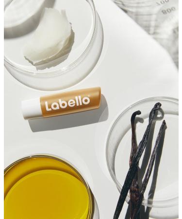 LABELLO Vanilla Buttercream (1 x 5.5 ml) Lip balm enriched with natural oils and vitamins C & E Hyd Lip Care - Buy Online on GoSupps.com