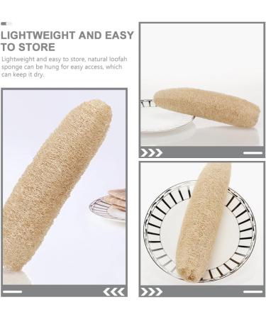 POPETPOP 4pcs Natural Loofah Sponge Set - Exfoliating Shower Scrubber & Eco-Friendly Dish Cleaning Sponge (20-35cm - Buy Online on GoSupps.com