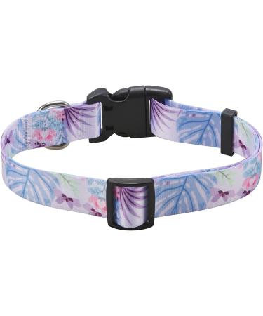 Shop Mihqy Adjustable Dog Collar - Soft & Comfortable Bohemian Design for All Sizes | Monstera Flower Pattern - Buy Online on GoSupps.com