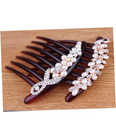 DOITOOL Decorative Side Hair Combs Different Occasions Girls Hair Styling Side Hair Combs Fine Hair Durable Wave Teeth Hair Combs Women Hair Comb Women's Vintage Rhinestone - Buy Online on GoSupps.com