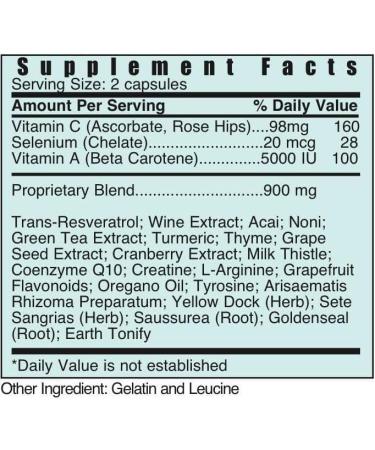 Systemic Formulas ROX Super Antioxidant with Resveratrol 60 Capsules #184. Super antioxidant Formula - Buy Online on GoSupps.com