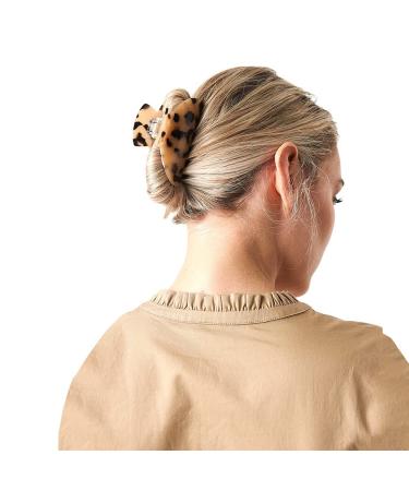 2PCS Tortoise Banana Hair Clips - French Design Barrettes - Leopard Print Fashion Accessories for Women - 2 Count - Buy Online on GoSupps.com