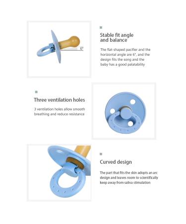 Super Soft Silicone Baby Pacifier & Bite Ring | Safe Hygienic Design for Newborns - Blue - Buy Online on GoSupps.com