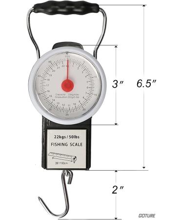 Goture Digital Hanging Scale - Multi-Purpose Portable Hand Held Fishing Scale (50 Lbs / 22Kg) with Tape Measure - Buy Online on GoSupps.com
