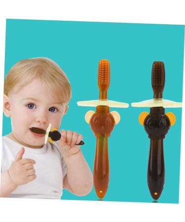 Buy BUIFULSIC 2-in-1 Silicone Children's Toothbrush Safe Travel Tools for Newborn Oral Care - Buy Online on GoSupps.com