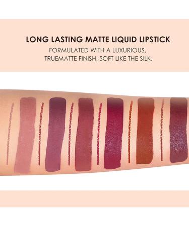 12-Piece Matte Liquid Lipstick & Lipliner Set - Long-Lasting, Waterproof Nude Lip Makeup Gift for Women - Red Lifter Lip Gloss - Set A - Buy Online on GoSupps.com
