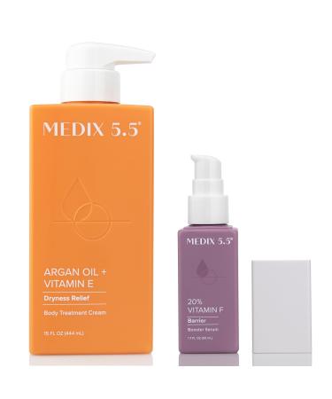 Medix 5.5 Argan Oil Anti-Aging Cream + 20% Vitamin F Anti-Aging Booster Serum Set