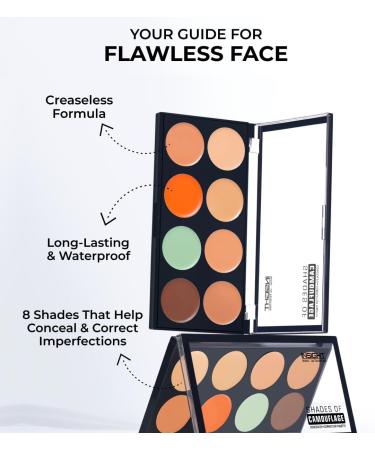 INSIGHT COSMETICS SHADES OF CAMOUFLAGE CONCEALER CORRECTOR PALETTE|Conceal |Correct |Contour |WaterProof |Crease Resistance |Long Lasting |Oil Control 24 gm - Buy Online on GoSupps.com
