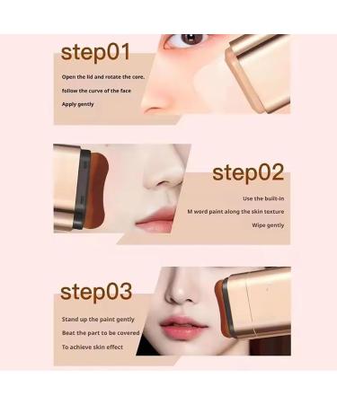 Fond De Teint Correcteur Double Embout En Stick Stick De Maquillage Multi-usages Double T te R sistant La Transpiration Couvrance Totale Et Fini Mat Pour Le Maquillage Du Visage(01) - Buy Online on GoSupps.com