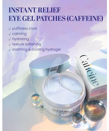 KSECRET Instant Relief Eye Gel Patches 102g/3.45oz, 60pcs with CAFFEINE - Korean Skincare for Anti-Wrinkles, Dark Circles, Puffiness, Under Eye Bags - Buy Online on GoSupps.com