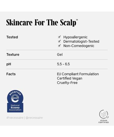 N cessaire Fragrance-Free Hyaluronic Acid Shampoo - Hypoallergenic, Non-Comedogenic, Eczema Association Approved - 250ml/8.4oz - Buy Online on GoSupps.com