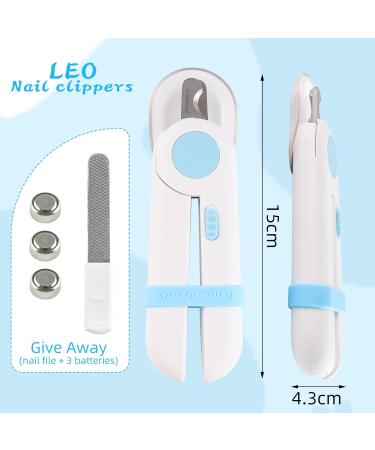 Famini 2-in-1 Nail Clippers with LED Light for Dogs & Cats | Claw Scissors Nail Files & Protective Spray | International Shipping - Buy Online on GoSupps.com