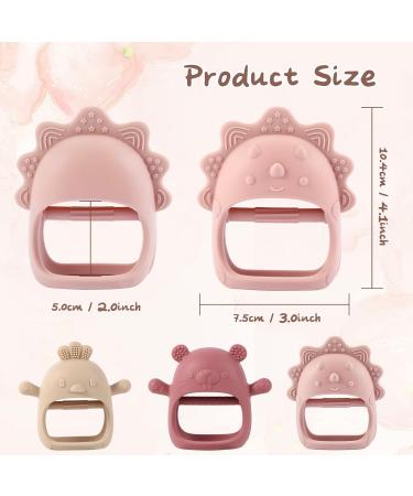 Buy Baby Heroes Crouch Toys for 3+ Months | Soft Sensory Shapes for Itch Relief | Dark Pink Rose Pink & Beige | International Shipping Available - Buy Online on GoSupps.com