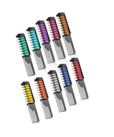 Bocotoer Hair Chalk Comb Chalk One-time Temporary Washable Instant Hair Color Hair Colorations Pack of 10