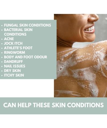 Naturally Solved Tea Tree Shower Gel (200ml) - Anti-Fungal Body Wash for Jock Itch, Thrush, Acne & Athlete's Foot - Buy Online on GoSupps.com
