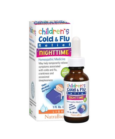 NatraBio Children's Cold & Flu Nighttime 1 fl oz (30 ml)