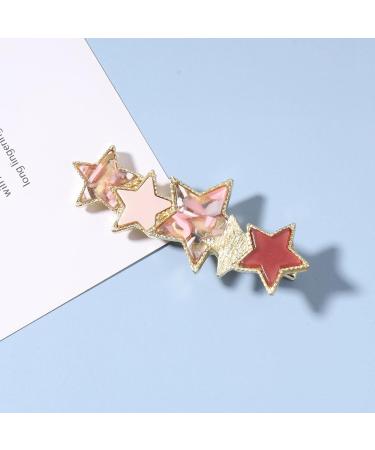 Yheakne Heart Hair Clip - Cute Pink Star Hair Accessory for Women & Girls | International Shipping Available - Buy Online on GoSupps.com