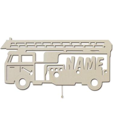 Personalized Fire Engine Night Light Wall Lamp - Custom Wooden Gift for Firefighters | Ideal for Boys & Girls - Buy Online on GoSupps.com