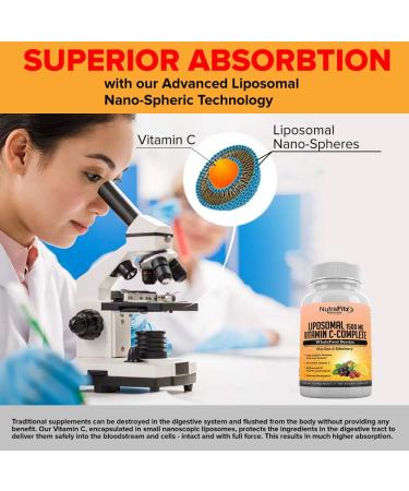 Liposomal Vitamin C with Zinc Capsules - High Absorption 1500mg/Serving - Immune Support and Anti-aging Formula with Organic Elderberry, Amla, and Camu Camu - 3 Month Supply - Buy Online on GoSupps.com