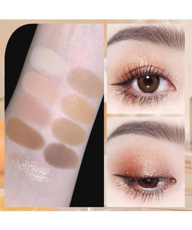 9 Colors Eyeshadow Palette Kit | Cute Toast Shaped Blush & Shimmer | Long-lasting Eye Makeup with Brushes | International Shipping Available - Buy Online on GoSupps.com