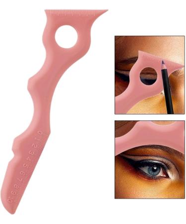 Silicone Makeup Template Eyeliner Eyebrow Eyelash Tool Reusable Lip Liner Applicator Makeup Shaping Beginner Tool for All Face Shapes Pink - Buy Online on GoSupps.com