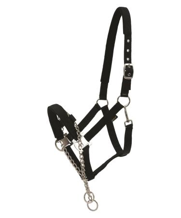HorseGuard halter with chain black Control halter with chain Stallion halter P/S Pony