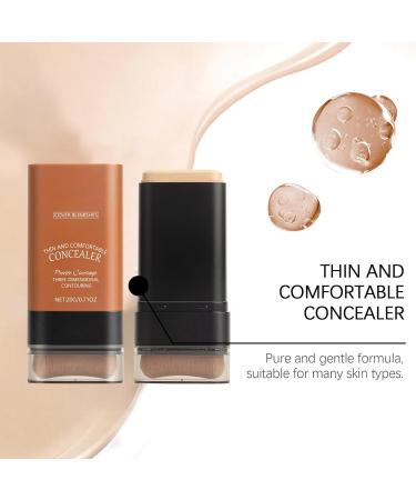 Multi-Use Stick Foundation Natural Matte Cream Foundation Lightweight Long-Lasting Nude Foundation with Built-in Brush Concealer That Covers Blemishes (Natural 20G) - Buy Online on GoSupps.com