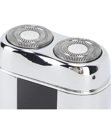 Electric Beard Trimmer Double Headed Portable Electric Beard Clipper for Home (Silver) - Buy Online on GoSupps.com