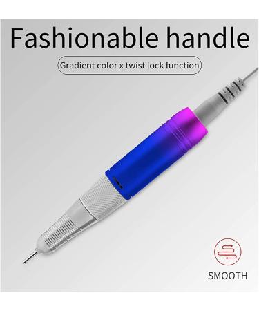 Nail Drill for Acrylic Nails 35000 RPM Electric Nail Drill Machine Low Heat Low Noise Low Vibration with LCD Touch Screen for Shaping Buffing Removing Acrylic Ice Flower Gradient Blue - Buy Online on GoSupps.com