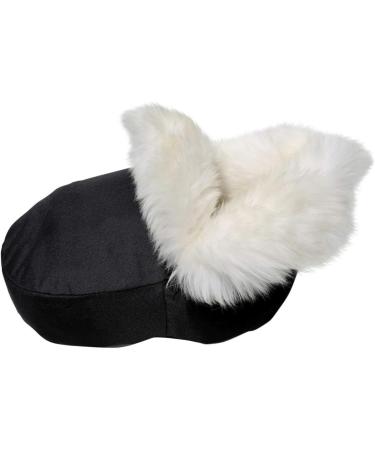 Shop Luxury Lambskin Foot Warmer - Cuddly Merino Sheepskin Natural Fur in Black/White | International Shipping Available - Buy Online on GoSupps.com