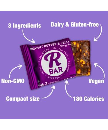 RBar Energy Bar Starter Pack Variety - Dairy & Gluten Free, Vegan Protein Snack with Just 7 Ingredients - 10 Pack - Buy Online on GoSupps.com