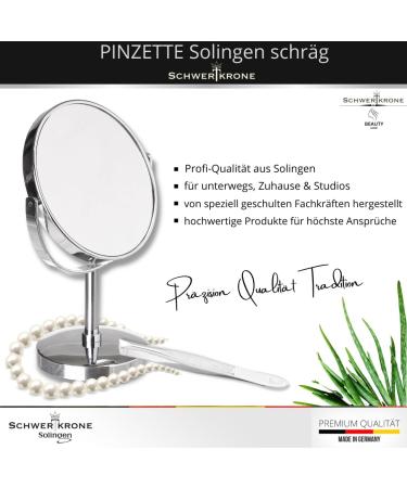 Schwertkrone Slanted Tweezers - Professional 8 cm Eyebrow Plucking Tool from Solingen Germany - Buy Online on GoSupps.com