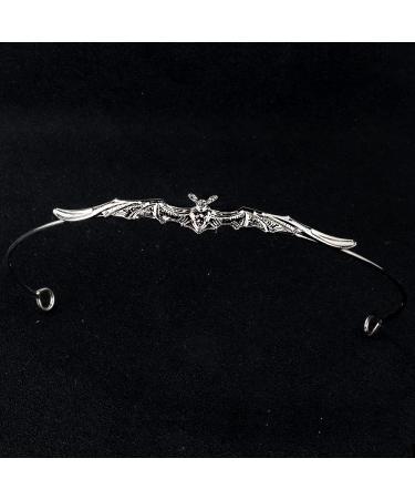 Halloween Forehead Bat Metal Headband for Men Women - Black Cosplay Tiara Crown - Buy Online on GoSupps.com